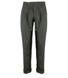 Berwich Retro Theca Military Green Trousers In Militare