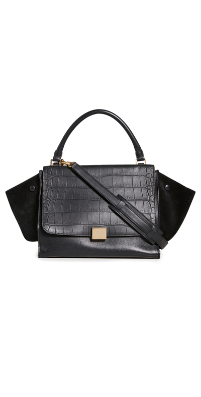 Shopbop Archive Celine Trapeze Medium Bag In Black