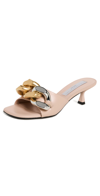 Stella Mccartney Falabella Chain-embellised 50mm Mules In Powder