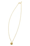 ADORNIA 14K GOLD PLATED TWISTED KNOT PENDANT NECKLACE