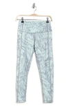 Z By Zella High Waist Side Pocket Daily Leggings In Green Placid Eon Print