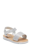 Olivia Miller Kids' Ankle Strap Sandal In Silver