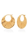 Monica Vinader Talisman Hoop Earrings In 18ct Gold On Sterling Silver