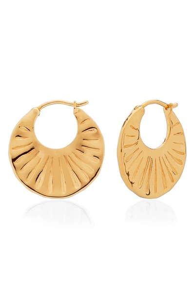 Monica Vinader Talisman Hoop Earrings In 18ct Gold On Sterling Silver
