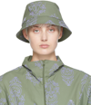 Paria Farzaneh Green Flock Bucket Hat In Sage