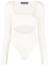 Andreädamo Andreadamo Ribbed Knit Body In White