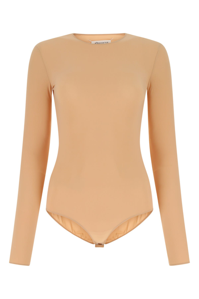 MAISON MARGIELA MAISON MARGIELA SKIN PINK STRETCH NYLON BODYSUIT