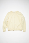 Acne Studios Stamp Logo Sweatshirt In Vanilla Yellow