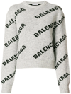 BALENCIAGA 品牌标志印花毛衣