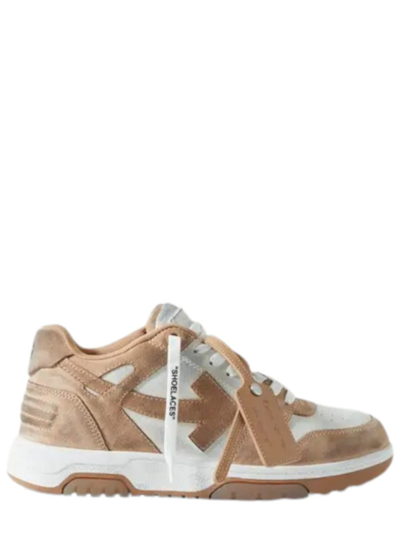 Off-white White/beige Out Of Office Trainers In Brown