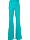 The Andamane Turquoise Gaia Flared Pants In Blue