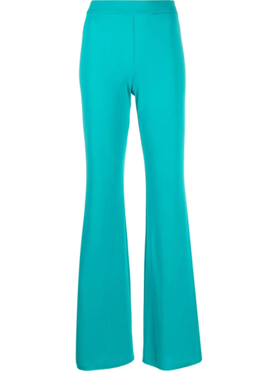 The Andamane Turquoise Gaia Flared Pants In Blue