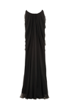 Alexander Mcqueen Silk-chiffon Bustier Gown In Black