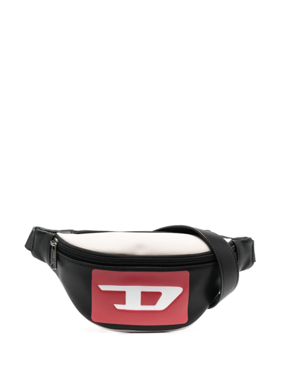 Diesel Logo-patch Belt Bag In Black