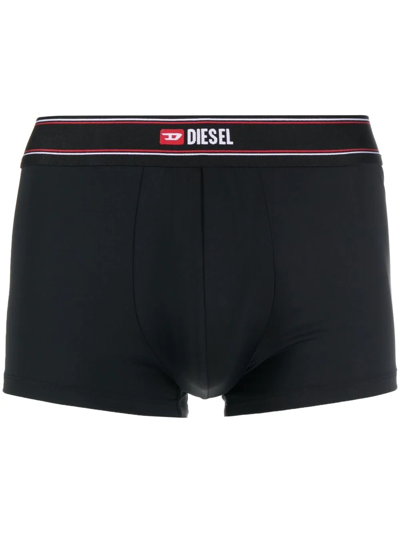 Diesel Logo-print Waistband Boxers In Black