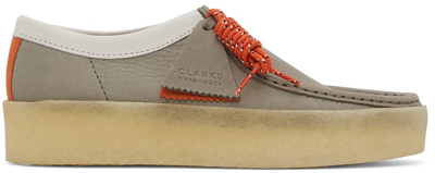 Clarks Originals Gray Nubuck Wallabee Cup Lace-up Shoes In Grey Nubuck