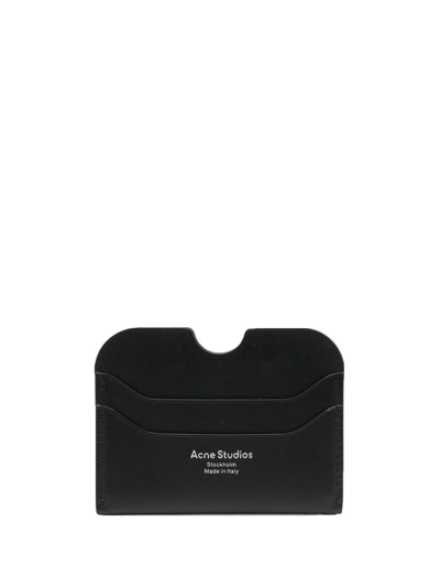 Acne Studios Foil-logo Cardholder In Black