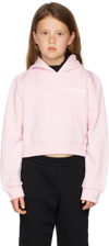 BALMAIN KIDS PINK SMALL LOGO HOODIE