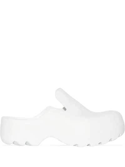 Bottega Veneta Rubber Flash Chunky-sole Sandals In White