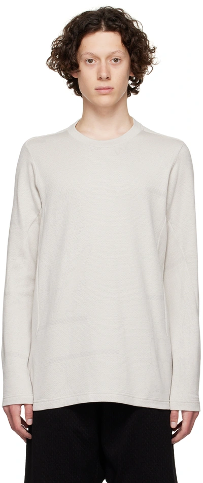 Byborre Gray Organic Cotton Long Sleeve T-shirt In Grey