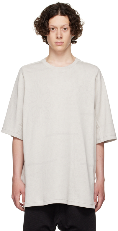 Byborre Abstract-pattern Oversized Organic-cotton T-shirt In Grey
