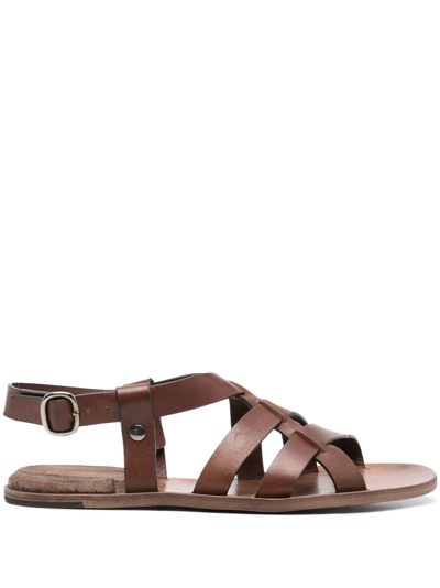 Officine Creative Strappy Slingback Sandals In Brown
