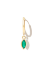 Loren Stewart 14k Yellow Gold Agate Drop Hoop Earrings In Gold