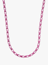Eéra Sterling Silver Reine Small Chain Necklace In Pink