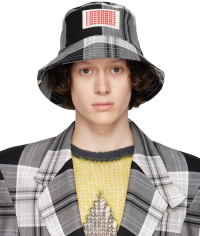 Charles Jeffrey Loverboy Black & White Shadow Tartan Hat | ModeSens