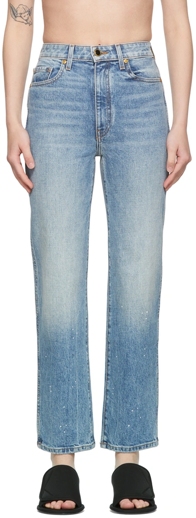 Khaite Abigail Straight Leg Jeans In Bryce Stretch