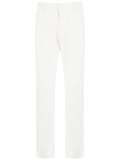 Amir Slama Straight-leg Cotton Trousers In White