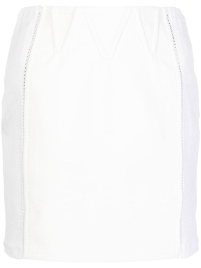 Tom Ford Panelled Mini Skirt In White