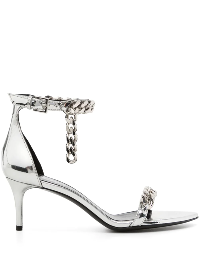 Tom Ford Chain-detail Heeled Sandals In Silver
