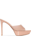 GIANVITO ROSSI BETTY POINTED PLATFORM MULES