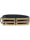 Balenciaga Bb 25mm Buckle-fastening Belt In Black