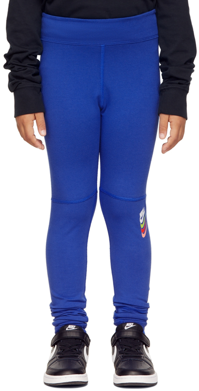 Nike Kids Blue G Nsw Essntl Leggings In Hyper Royal