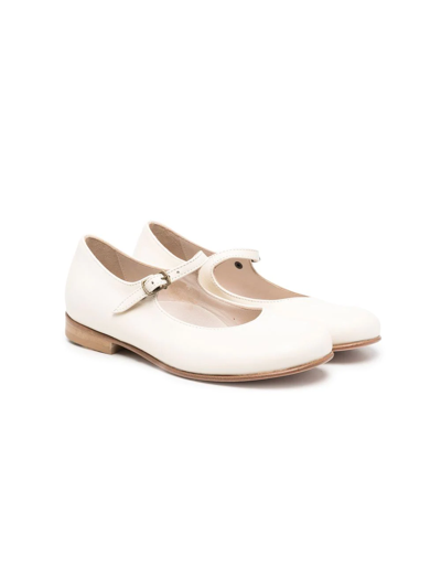 Pèpè Kids' Leather Ballerina-shoes In Pink