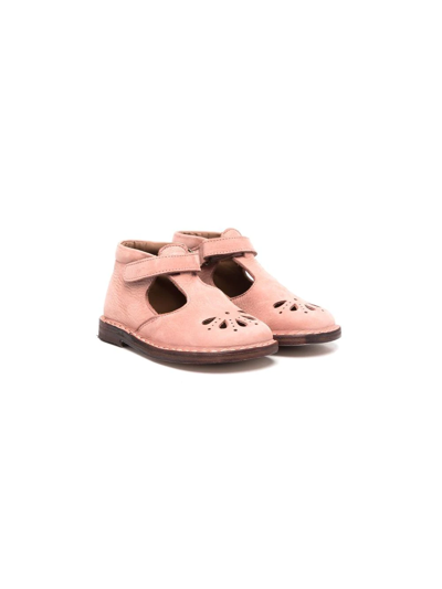Pèpè Kids' Cut-out Detail Leather Shoes In Pink