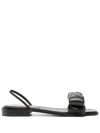 DSQUARED2 LEATHER BOW SANDALS