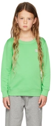 Acne Studios Kids' Face-patch Cotton Sweatshirt 3-10 Years In Light Green