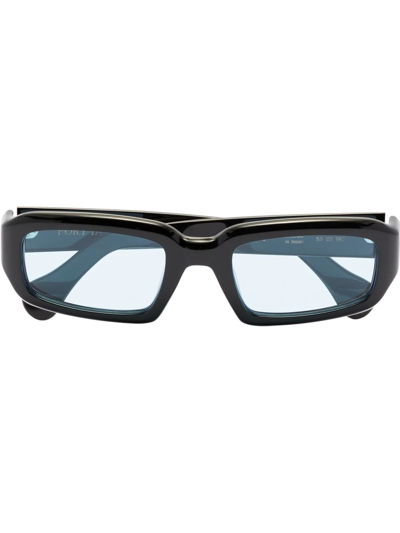 Port Tanger Mektoub Rectangular-frame Sunglasses In Black
