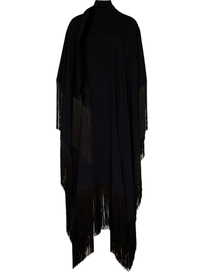 Taller Marmo Mrs. Ross Fringed Kaftan Dress In Black