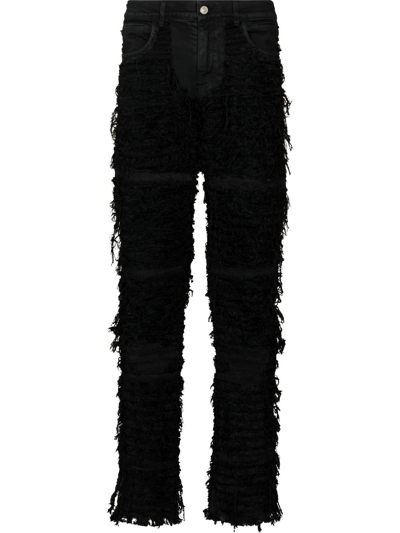 Alyx X Blackmeans Distressed Straight-leg Jeans In Nero