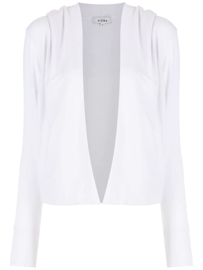 Amir Slama Hooded Open-front Cardigan In White