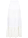 Amir Slama Broderie-anglaise Full Skirt In White