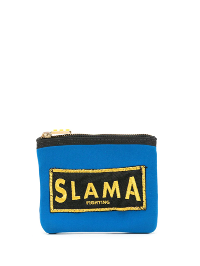 Amir Slama 刺绣logo钱包 In Blue