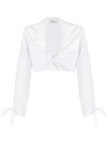 Amir Slama Tie-front Cropped Shirt In White