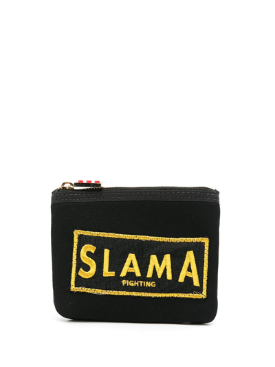 Amir Slama Embroidered-logo Purse In Black