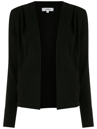 Amir Slama Hooded Open-front Cardigan In Black