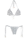 Amir Slama Polka Dot-print Triangle Bikini In Neutrals